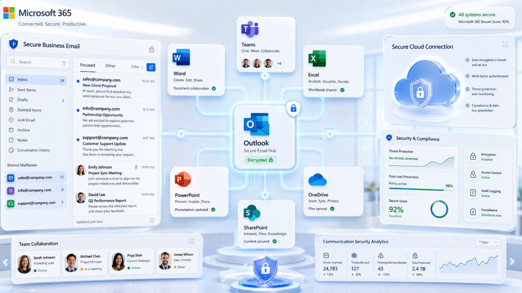Microsoft 365 business email setup for companies in Saudi Arabia