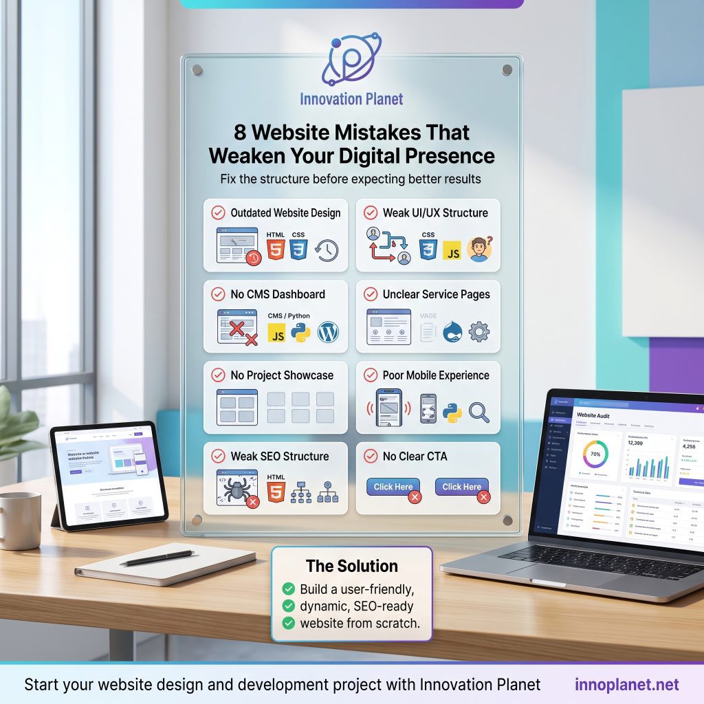 Common website design and development mistakes for companies