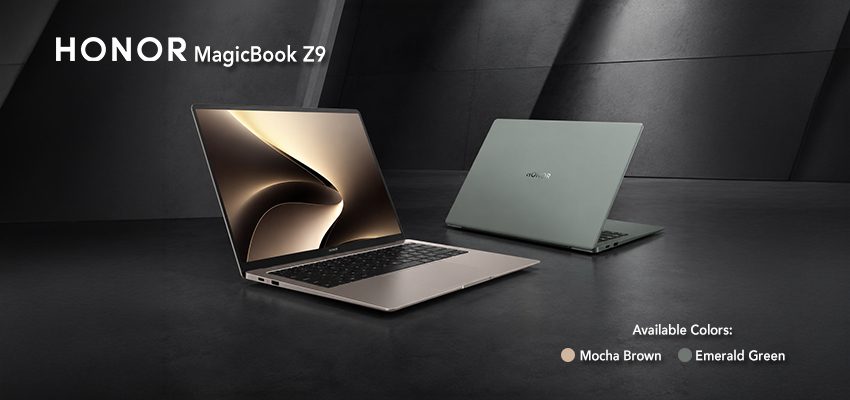 HONOR MagicBook Z9 Mocha Brown and Emerald Green
