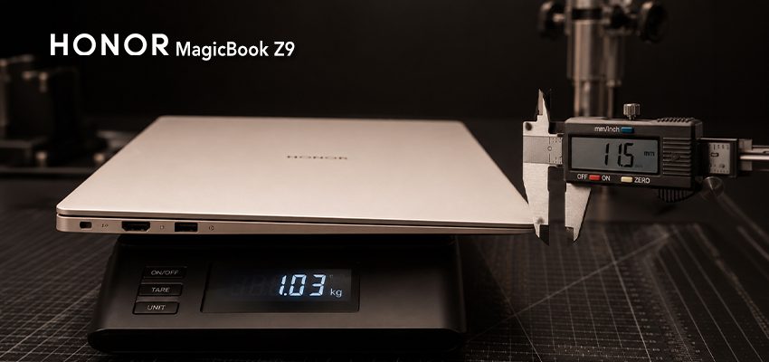 HONOR MagicBook Z9 1.03 kg weight and 11.5 mm thickness