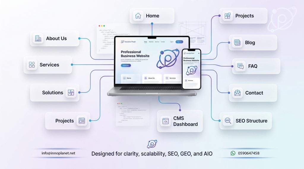 Essential pages for a professional company website