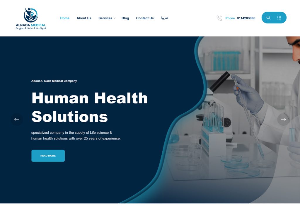 Healthcare and Life Sciences — Corporate Website interface designed by Innovation Planet