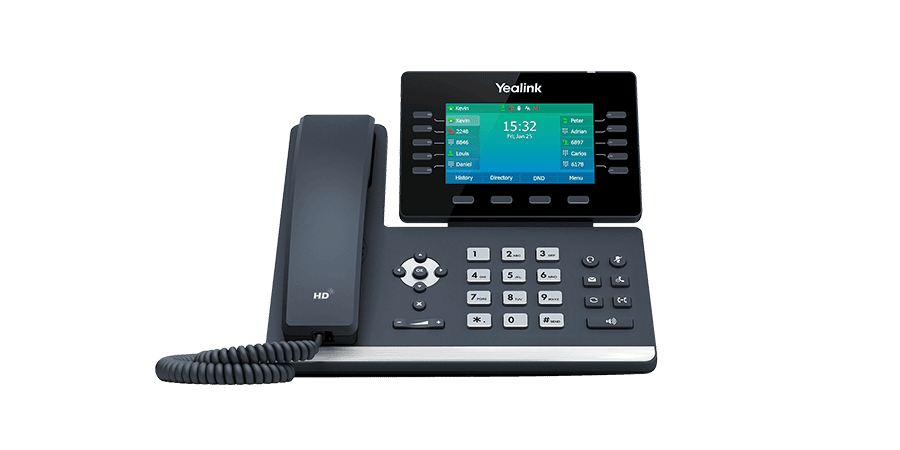 Yealink Business Solutions: From Desk to Boardroom Business-Focused Technology Solutions Yealink business solutions illustrated by the SIP-T54W IP desk phone